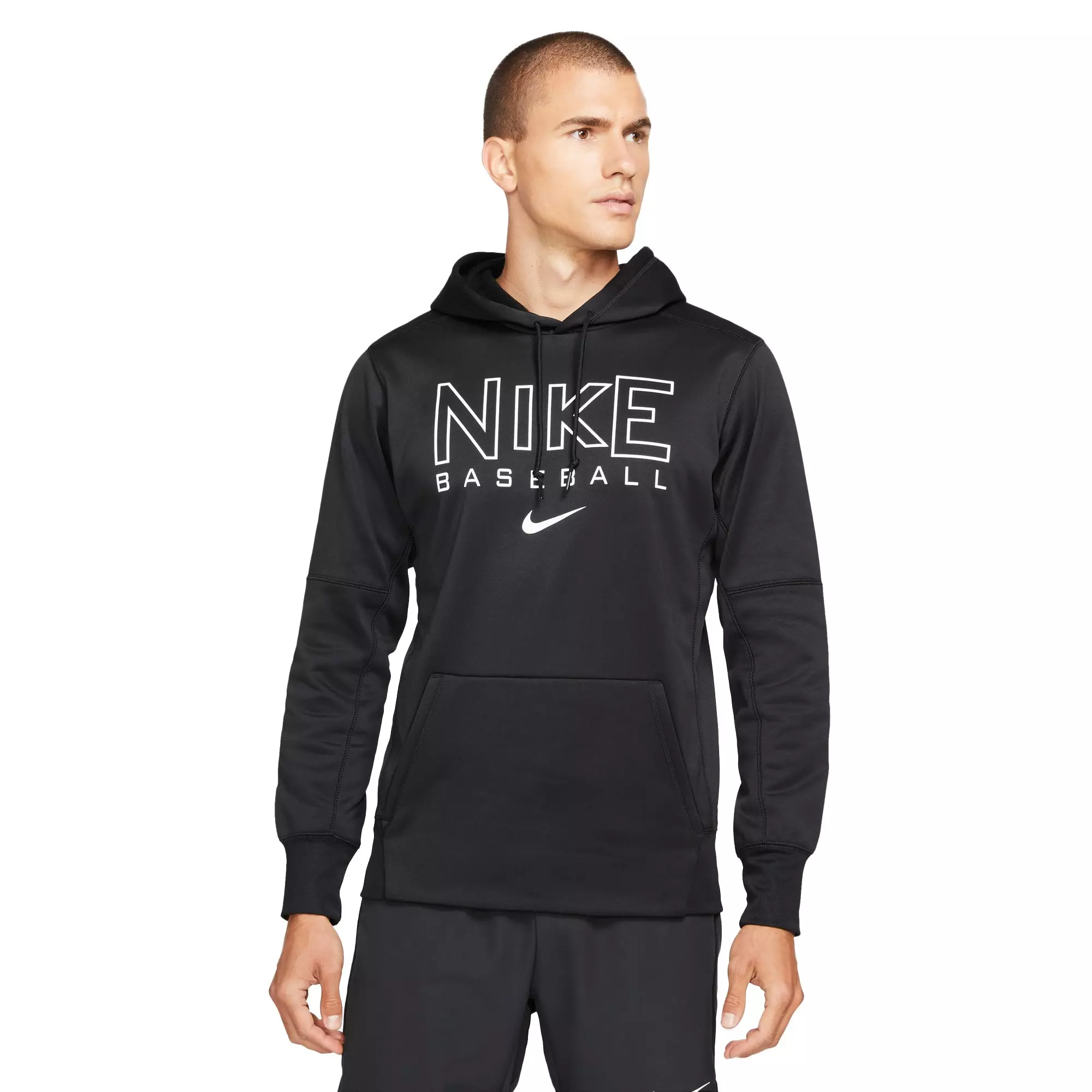 Nike Men s Therma FIT Baseball Hoodie Black Hibbett City Gear